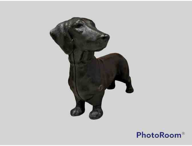Vintage Cast Iron Dachshund Bank