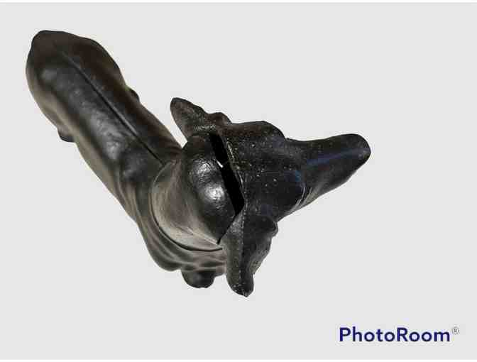 Vintage Cast Iron Dachshund Bank