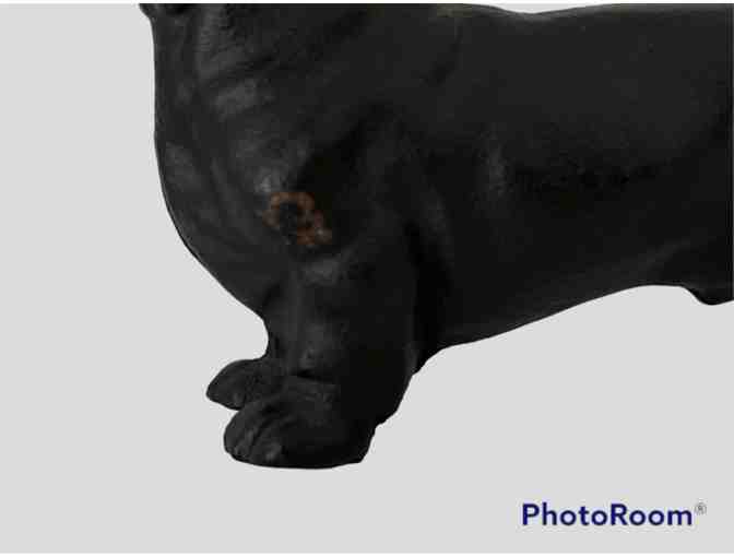 Vintage Cast Iron Dachshund Bank