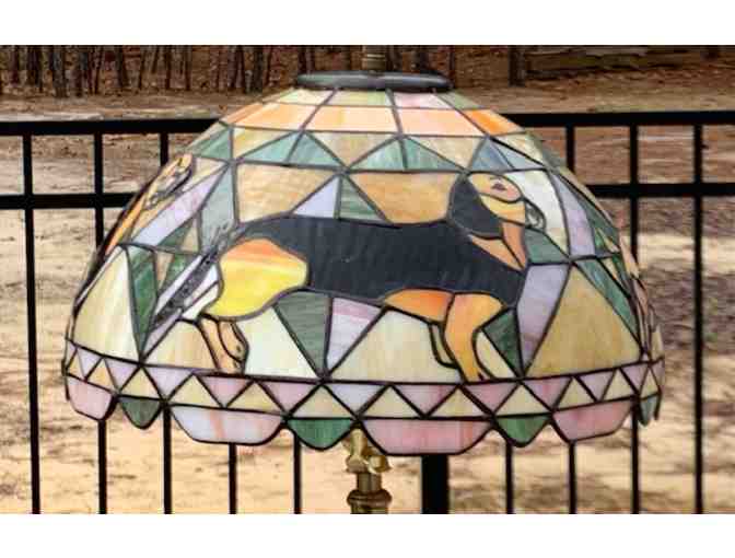 BUY A CHANCE TO WIN! Dachshund Stained Glass SHADE ONLY-Danbury Mint (Max 100 tickets)