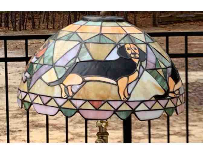 BUY A CHANCE TO WIN! Dachshund Stained Glass SHADE ONLY-Danbury Mint (Max 100 tickets)
