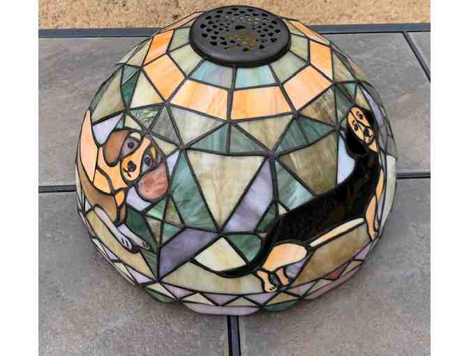BUY A CHANCE TO WIN! Dachshund Stained Glass SHADE ONLY-Danbury Mint (Max 100 tickets)