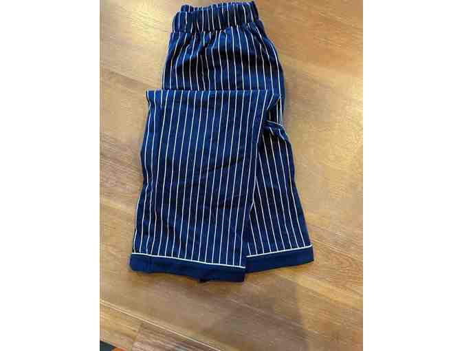 Ladies Blue Striped PJ Set - Size Small