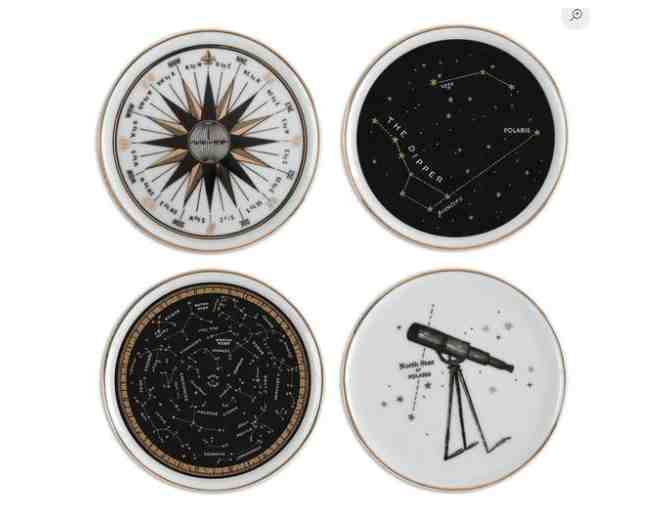 Alice Scott Porcelain Coaster Set: Celestial Designs