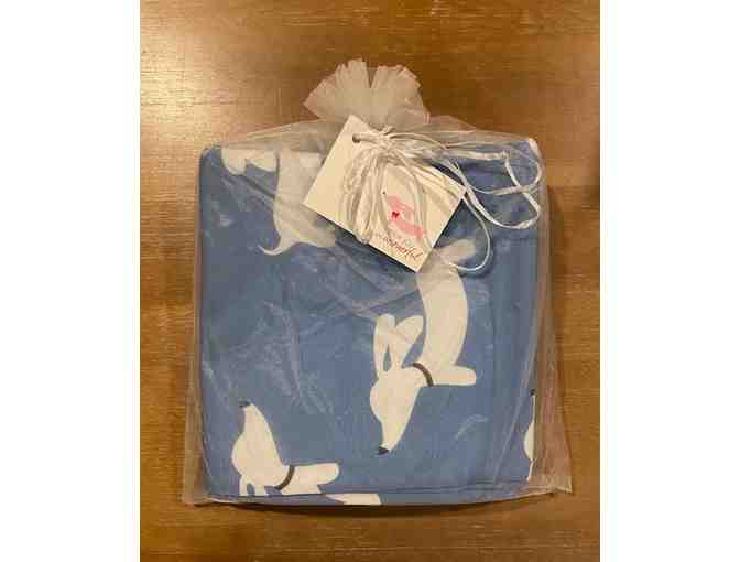 Cornflower Blue Doxie Shower Curtain