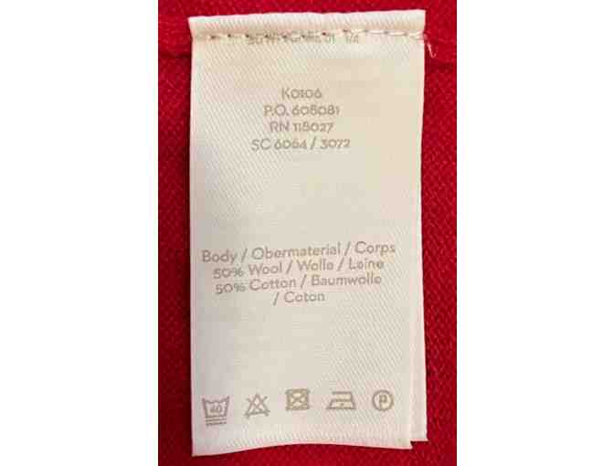 Boden Red / Navy Dachshund Sweater - Size MEDIUM - 50% Cotton / 50% Wool