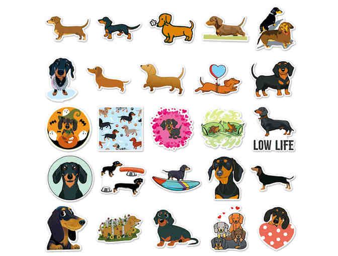 Stickers - 50 Dachshund Stickers - All Different - Photo 5