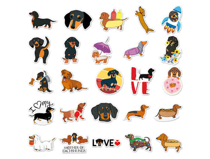 Stickers - 50 Dachshund Stickers - All Different - Photo 6