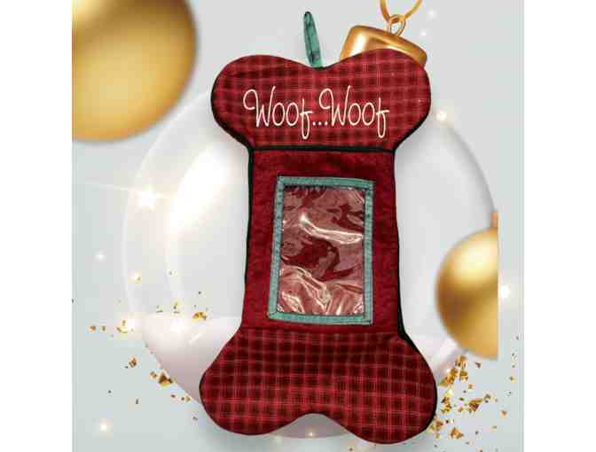 Woof...Woof Christmas Stocking - Approx. 18" long / 10" wide - Photo 1