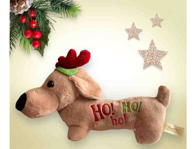 Ho Ho Ho Plush Dachshund with Antlers - Photo 1