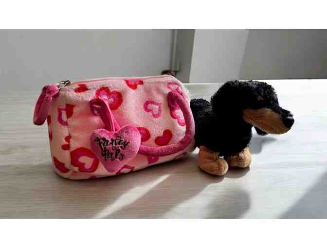 Stuffed Dachshund in its very own Fancy Pals Pet Carrier! By Aurora toys! - Photo 1