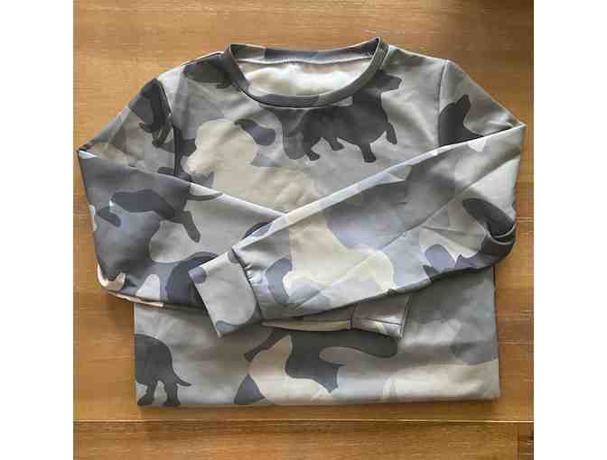 Dachshund Camo Print Ladies Sweatshirt - Photo 1