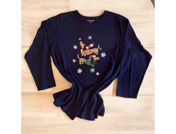 Holiday Dachshund Long Sleeve T-Shirt Size 22/24 1X - Photo 1