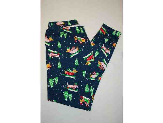 Leggings! Dachshunds on Skis! Size L/G (11-13) - No Boundaries Brand - Photo 1