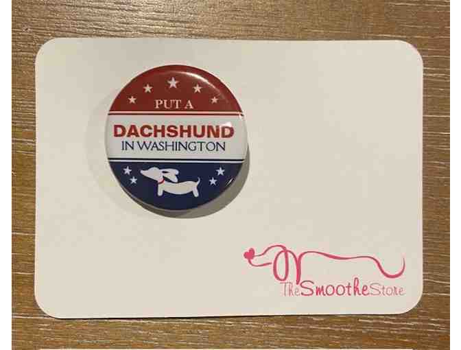 Dachshund in Washington "Political" Button Pin - Photo 2