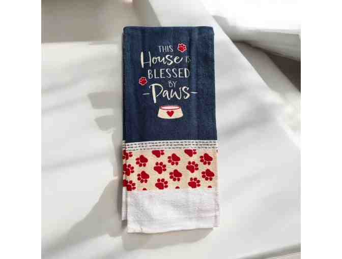 This House is Blessed by Paws Kitchen Towel - 100% cotton - Buy-it-Now!!! - Photo 1