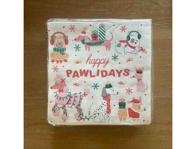 Pastel Happy PAWLIDAYS Beverage Napkins - Photo 1