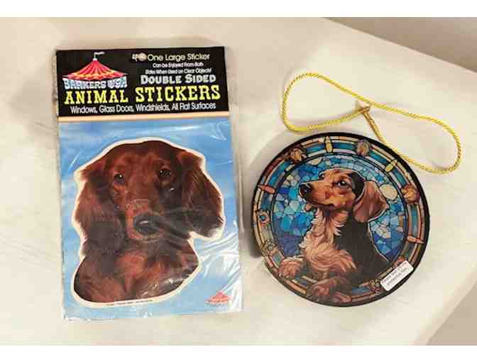 Acrylic Sun Catcher for your Window or Wall and a Dachshund Sticker! - Photo 1