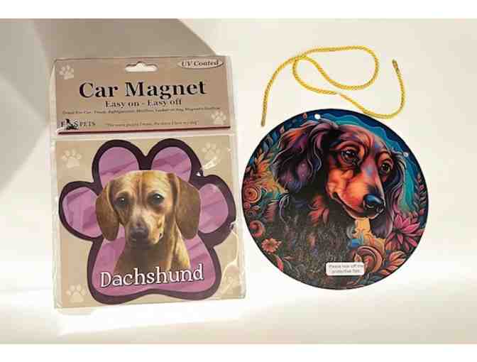 Acrylic Sun Catcher for your Window or Wall and a Dachshund Magnet! - Photo 1