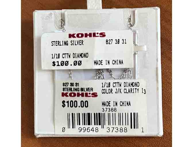 Sterling Silver 1/10 cttw Diamond Dachshund Necklace