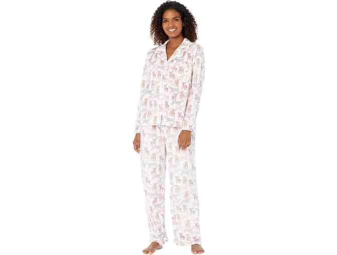 Minky Fleece PJs by Karen Neuburger in Frosty Paws Pattern - Size Large