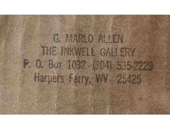 Vintage G. Marlo Allen Dachshund Pen Ink Print (c) 1986