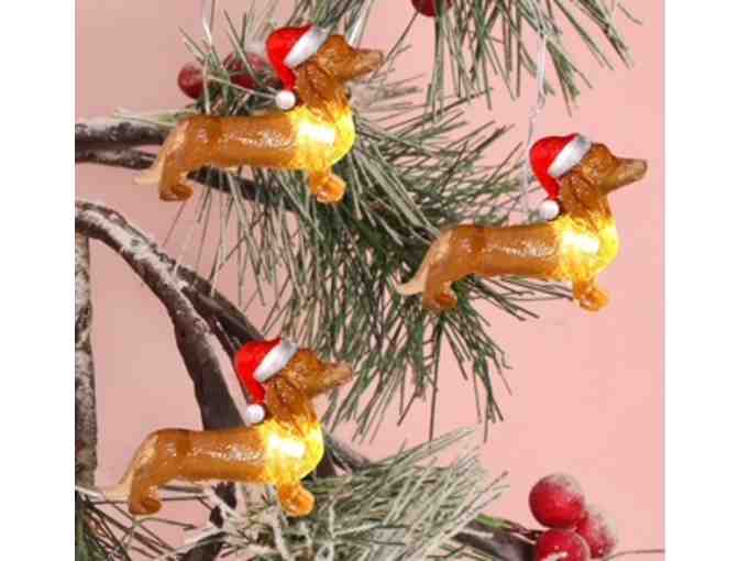 Dachshund Christmas Lights - 10' string with 30 dachshunds