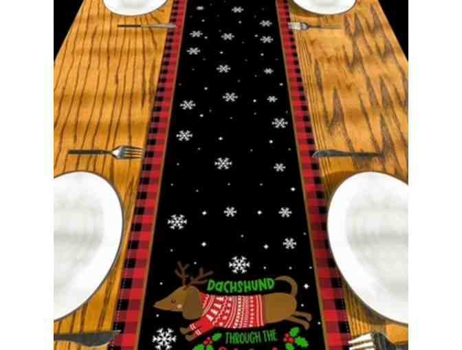 Dachshund Through the Snow Table Runner - 13' x 72'