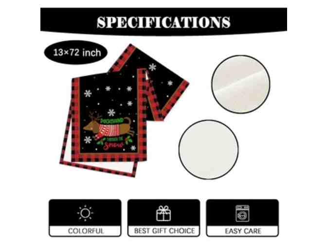 Dachshund Through the Snow Table Runner - 13' x 72'