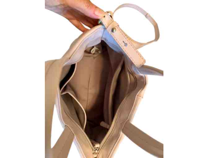 Radley & Friends London ALL LEATHER -- Top Handle / Crossbody Bag in Pink / Tan