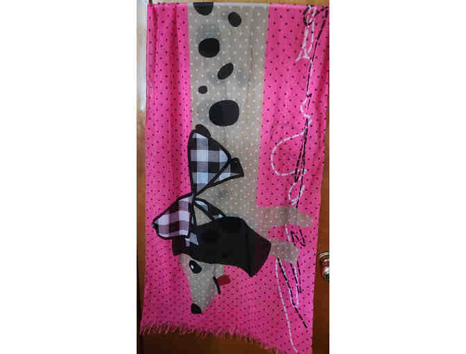 LONG Dachshund Scarf - Lightweight - Approx 70' x 20' - 100% Polyester?