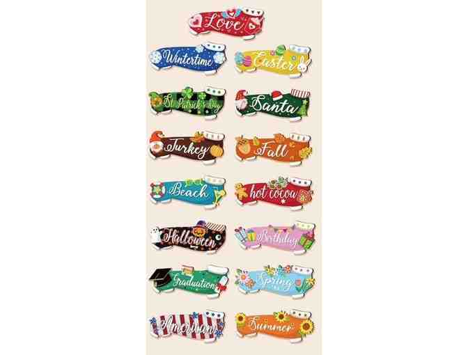 Interchangeable Dachshund Welcome Sign for Front Door - 12' diameter - 15 Outfits