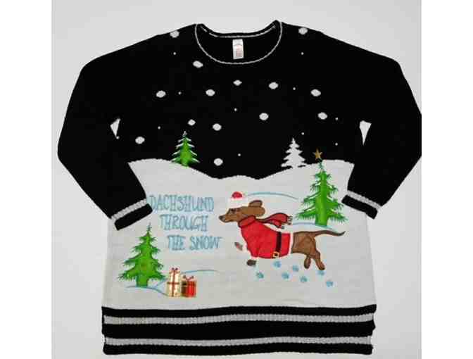 Dachshund Through the Snow Sweater - 100% Acrylic - Size 3X