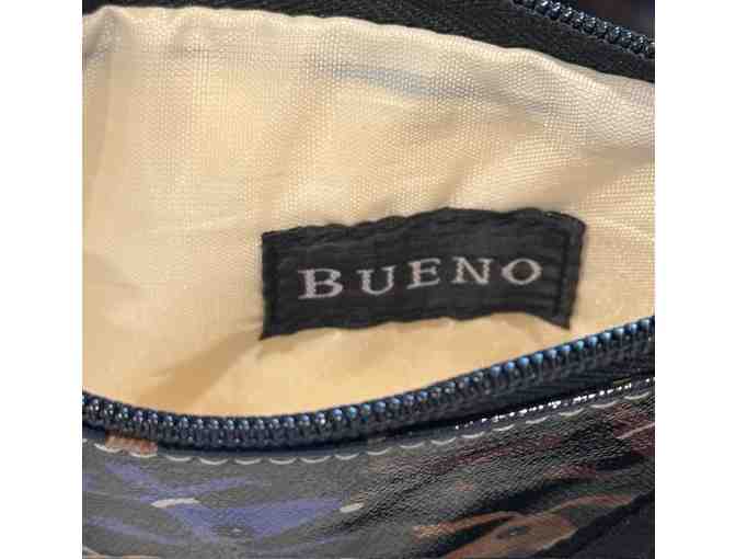 Bueno Brand Vegan Leather Dachshund Toiletry zipper Bag - Wrist Strap
