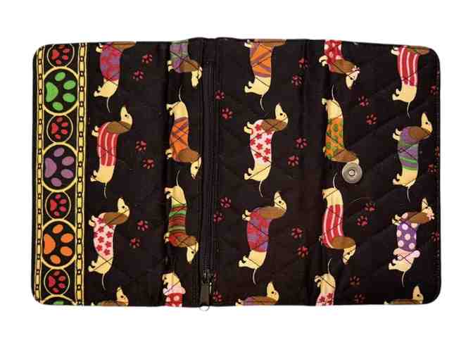 Quilted Fabric Dachshund Wallet - either very gently used or NWT - See Description