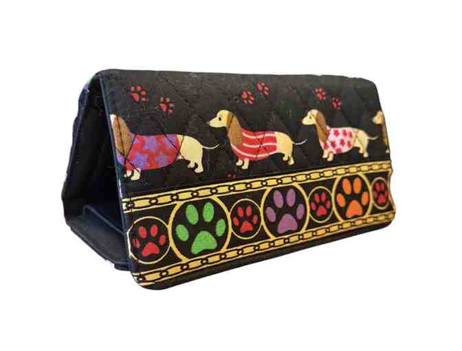 Quilted Fabric Dachshund Wallet - either very gently used or NWT - See Description