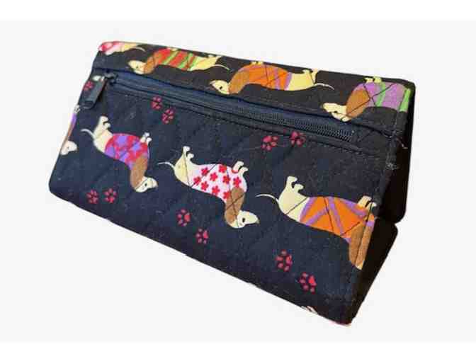 Quilted Fabric Dachshund Wallet - either very gently used or NWT - See Description