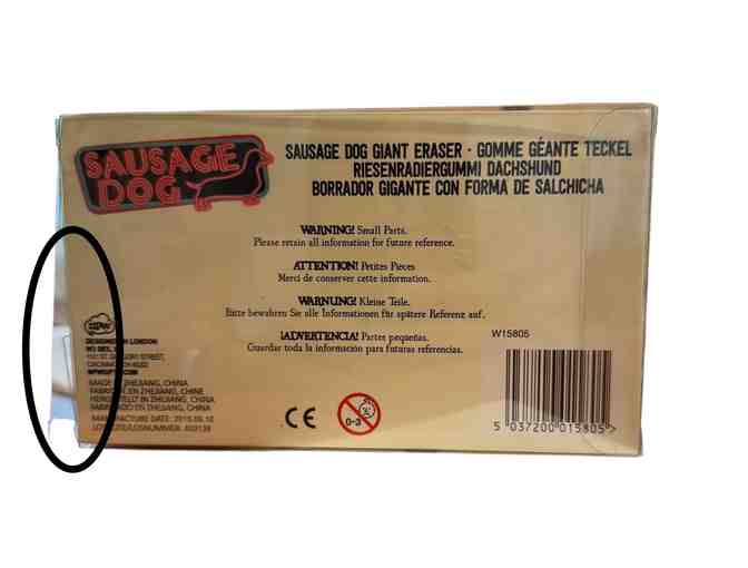 Sausage Dog Giant Eraser