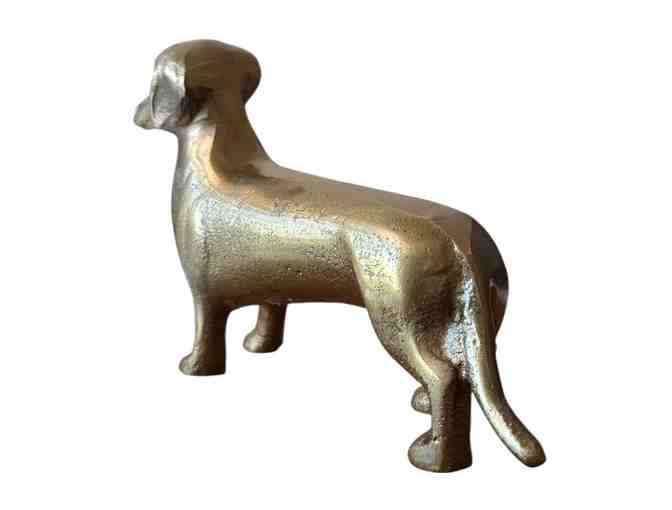 Brass Dachshund Sculpture