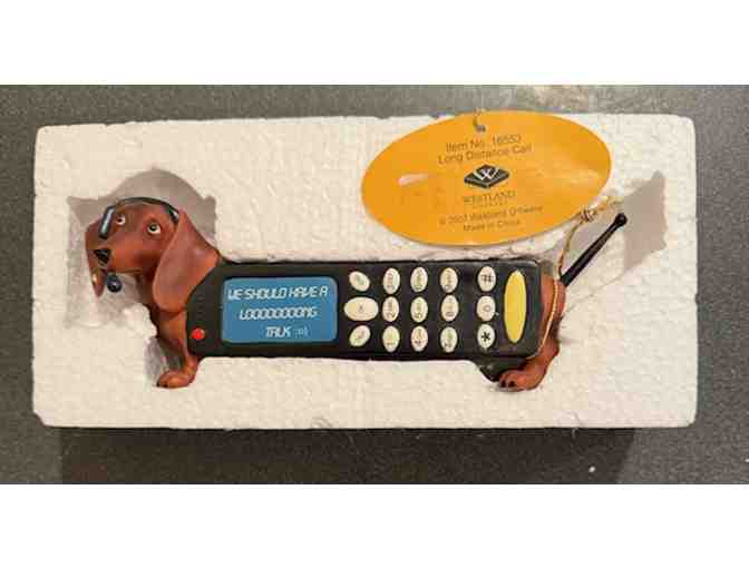 Hot Diggity Dog Dachshund 'Long Distance Call' #16553 - with box but only oblong tag