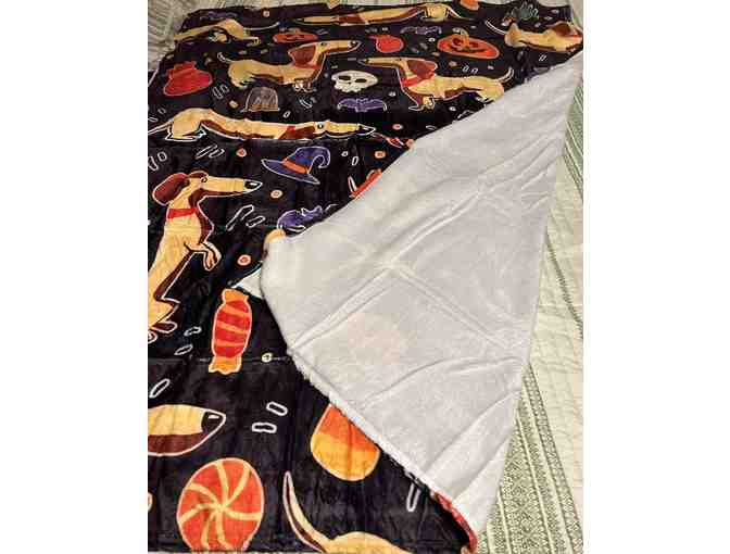 Trick or Treat Dachshund Blanket - 48' x 60'