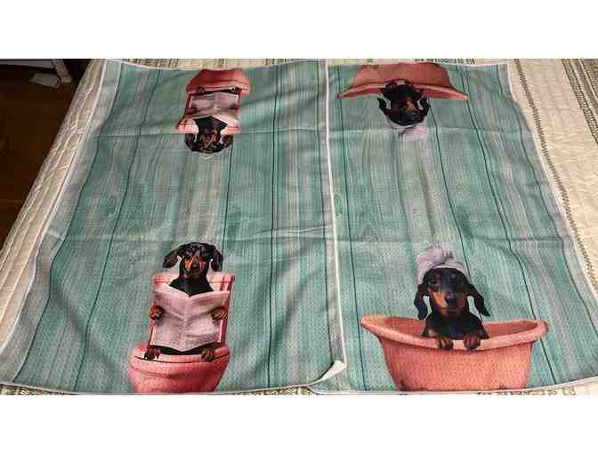 Dachshund Tea Towels and Canvas Bag for use in your car