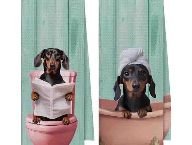Dachshund Tea Towels and Canvas Bag for use in your car
