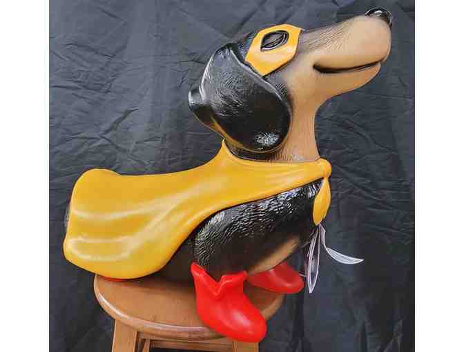 Super Hero Dachshund Halloween Blow Mold Statue 14'