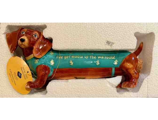 Hot Diggity Dog Dachshund 'Wazoola Weiner' -- a bank!! #16523 - with box and tag!