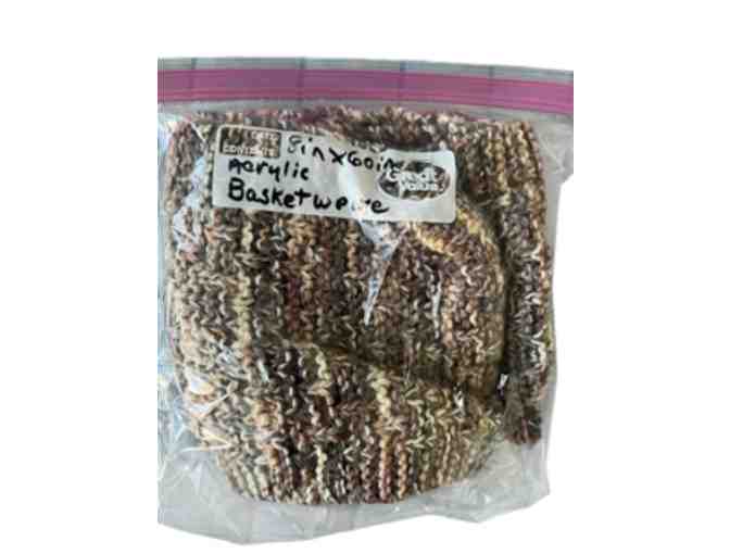 Multi Brown Shades - Acrylic Handmade Scarf - 8' x 60' - Basket Weave pattern