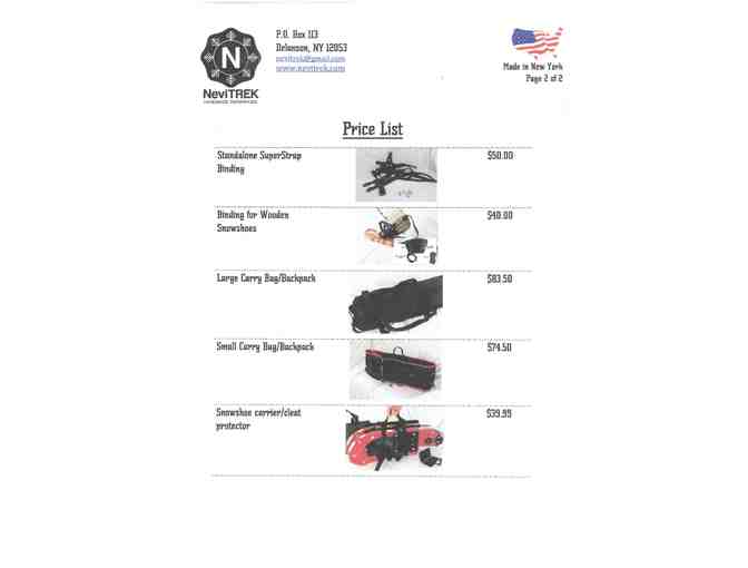 NeviTREK gift certificate