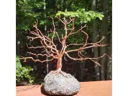 Unique and captivating copper tree sculpture