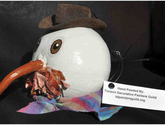 Ornament Trio - Round Gourds - Handmade/Painted