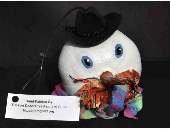 Ornament Trio - Round Gourds - Handmade/Painted